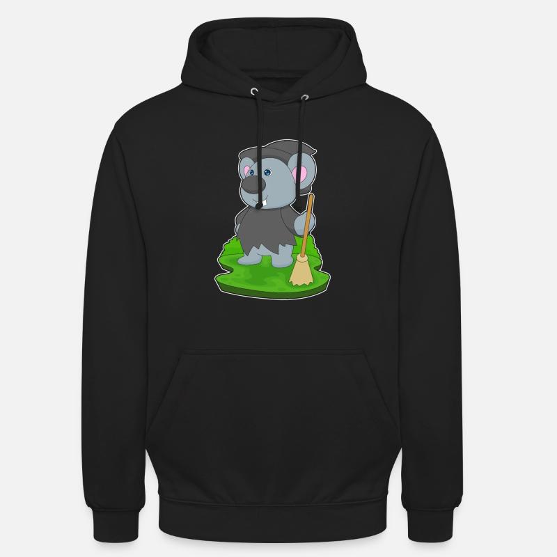 Souris Sorcière d’Halloween - Sweat-shirt à capuche unisexe - noir