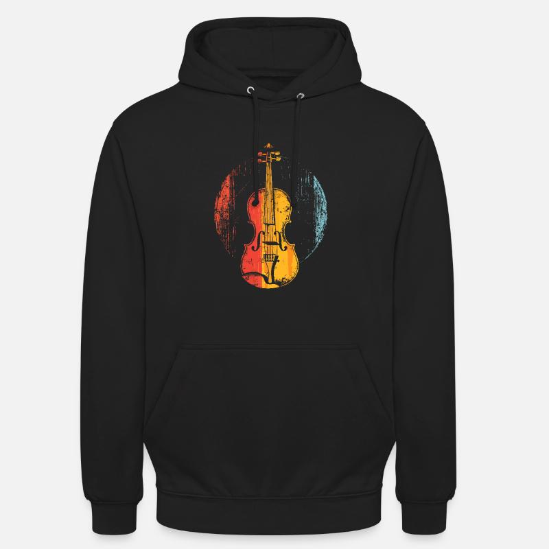 Violon Style BD - Sweat-shirt à capuche unisexe - noir