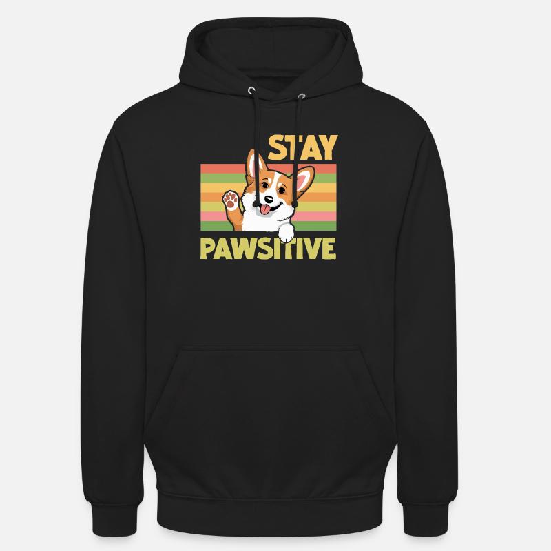 Stay Pawsitive - Unisex Hoodie - Schwarz