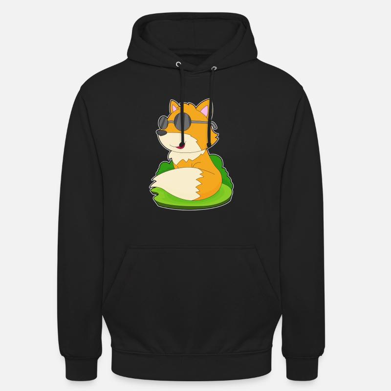 Fuchs Sonnenbrille - Unisex Hoodie - Schwarz