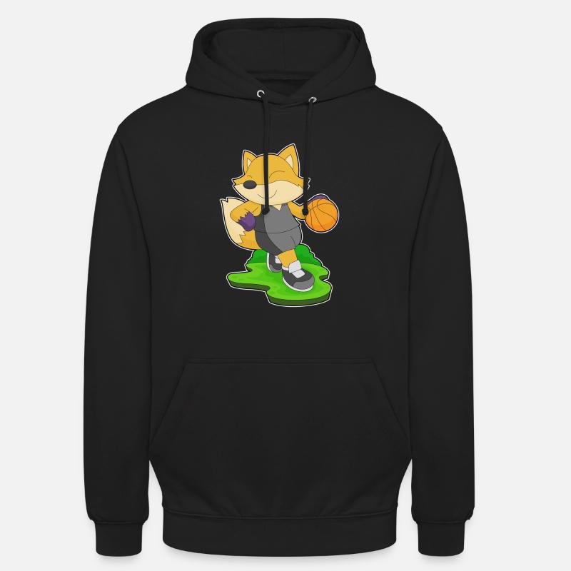 Fox Basketteur Basketteur - Sweat-shirt à capuche unisexe - noir