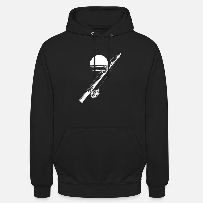 Graphique de pêche - Sweat-shirt à capuche unisexe - noir