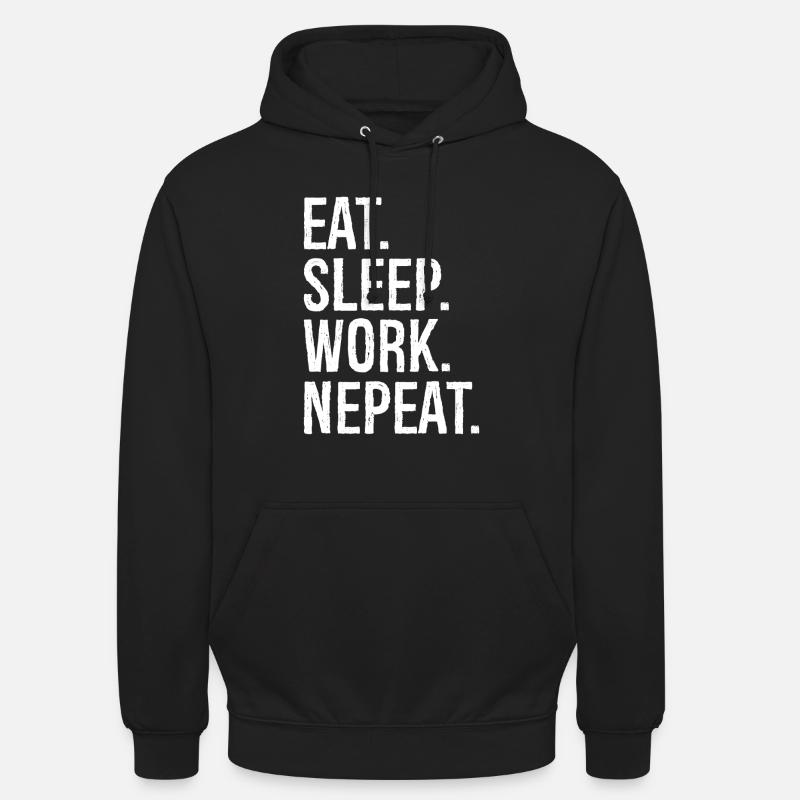 Manger Dormir Travail Nepeat - Sweat-shirt à capuche unisexe - noir