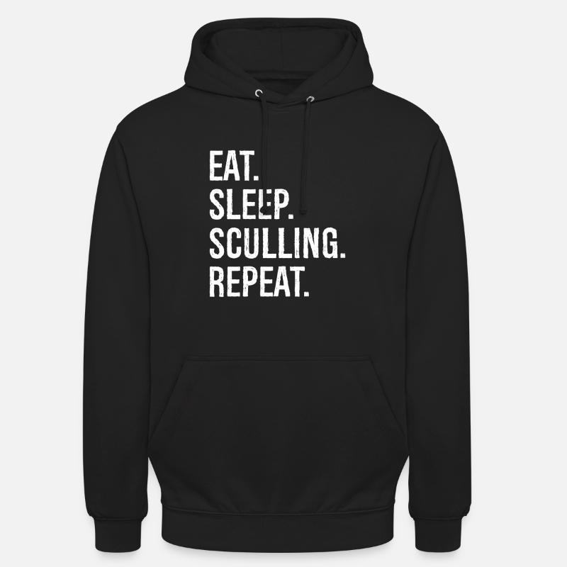 Manger dormir godille répéter - Sweat-shirt à capuche unisexe - noir