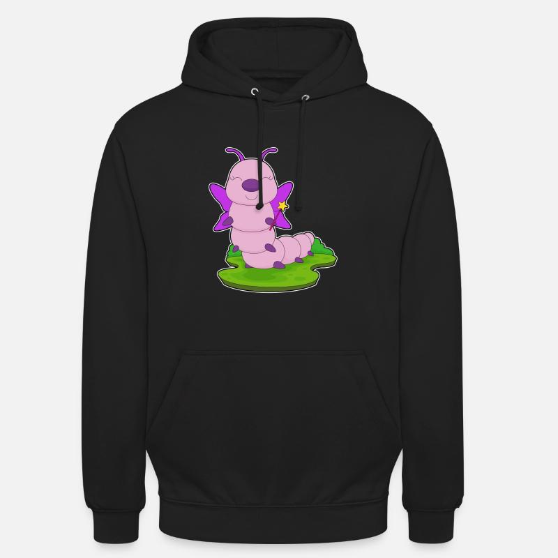 Baguette de fée chenille - Sweat-shirt à capuche unisexe - noir