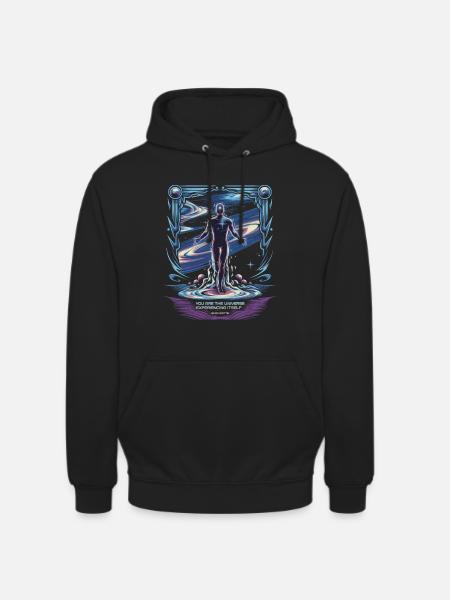 Cosmic Self | Alan Watts Universe Quote - Unisex Hoodie - black