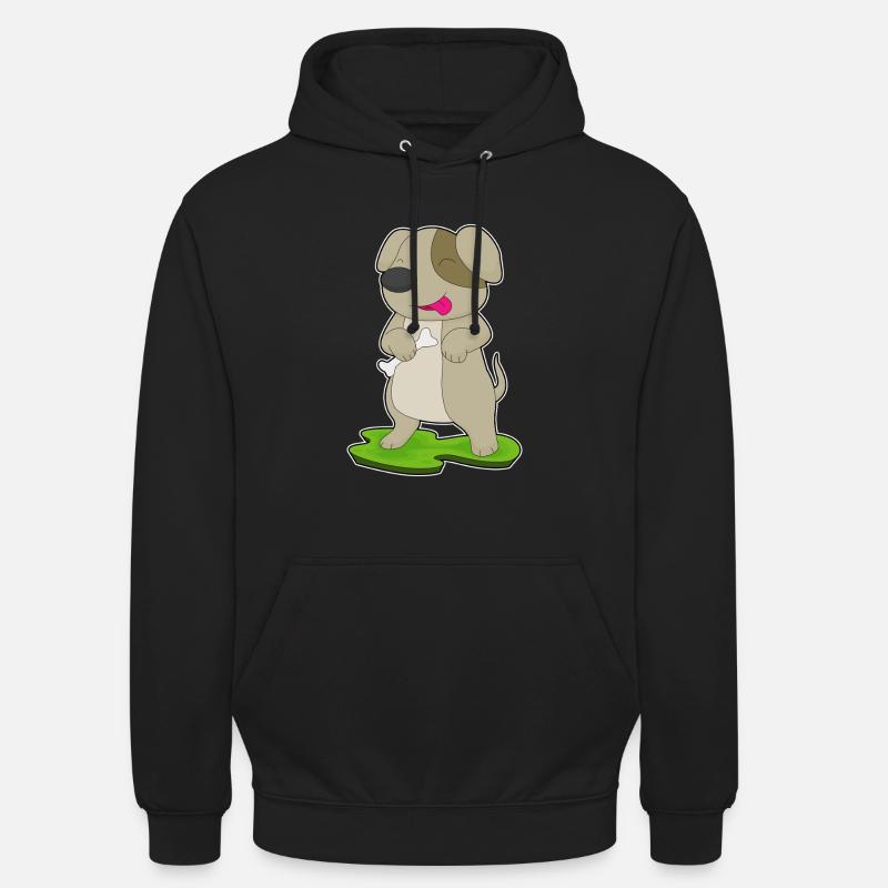 Os de chien - Sweat-shirt à capuche unisexe - noir