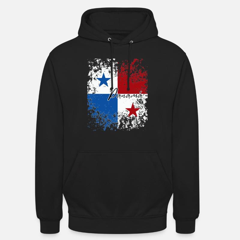 Fierté panaméenne, drapeau panaméen - Sweat-shirt à capuche unisexe - noir
