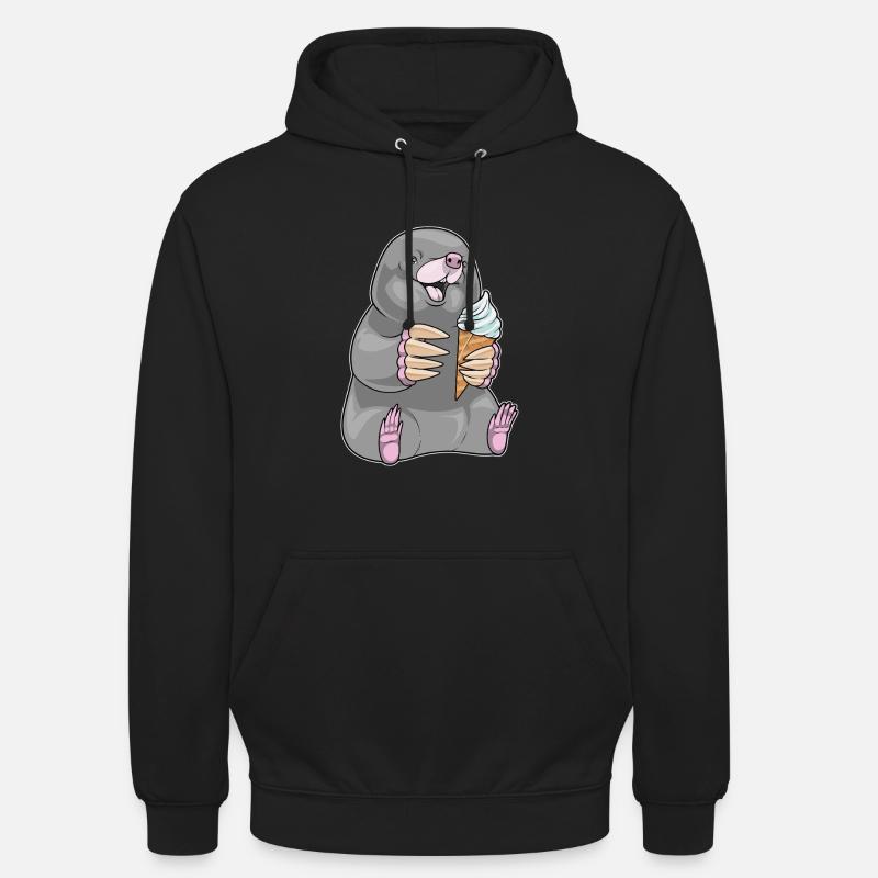 Glace Mole Waffle - Sweat-shirt à capuche unisexe - noir