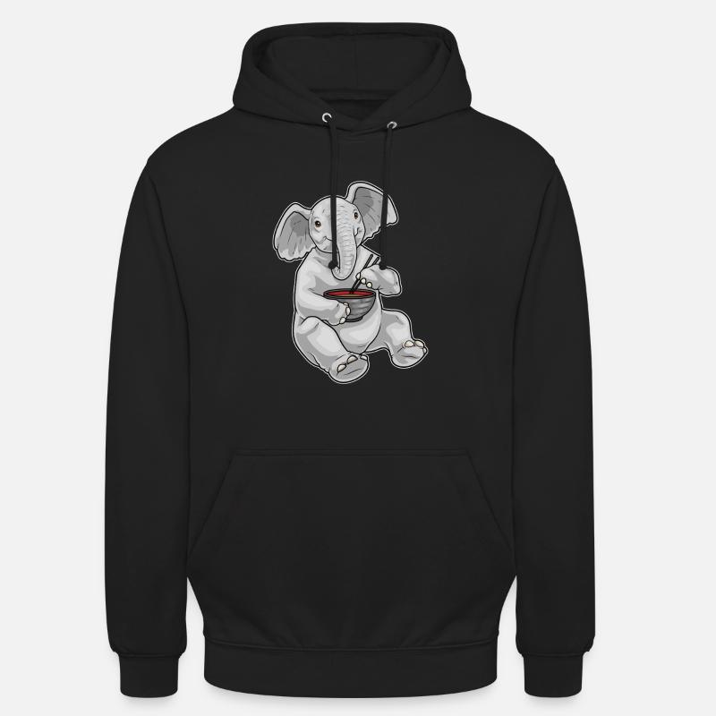 Elephant Bowl Ramen - Sweat-shirt à capuche unisexe - noir