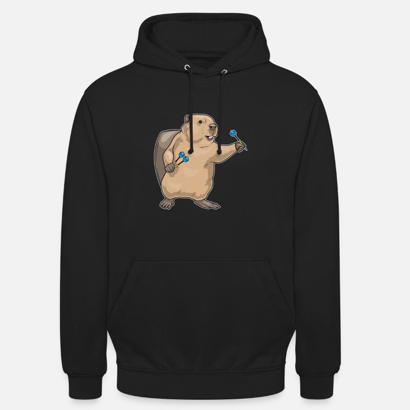 Fléchette Castor Fléchette - Sweat-shirt à capuche unisexe - noir
