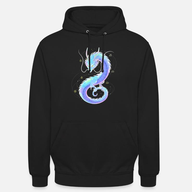 Dragon d’Éther Mystique | Tisserand d’âmes - Sweat-shirt à capuche unisexe - noir