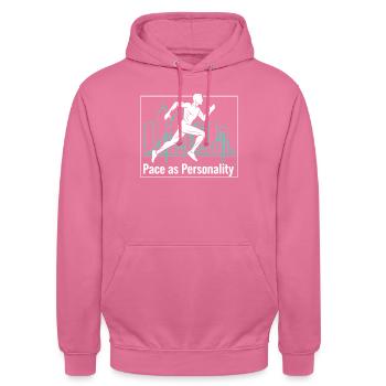 Pace as Personality - Unisex Hoodie - pink - Front - Alina (178cm) & Michal (187cm)
