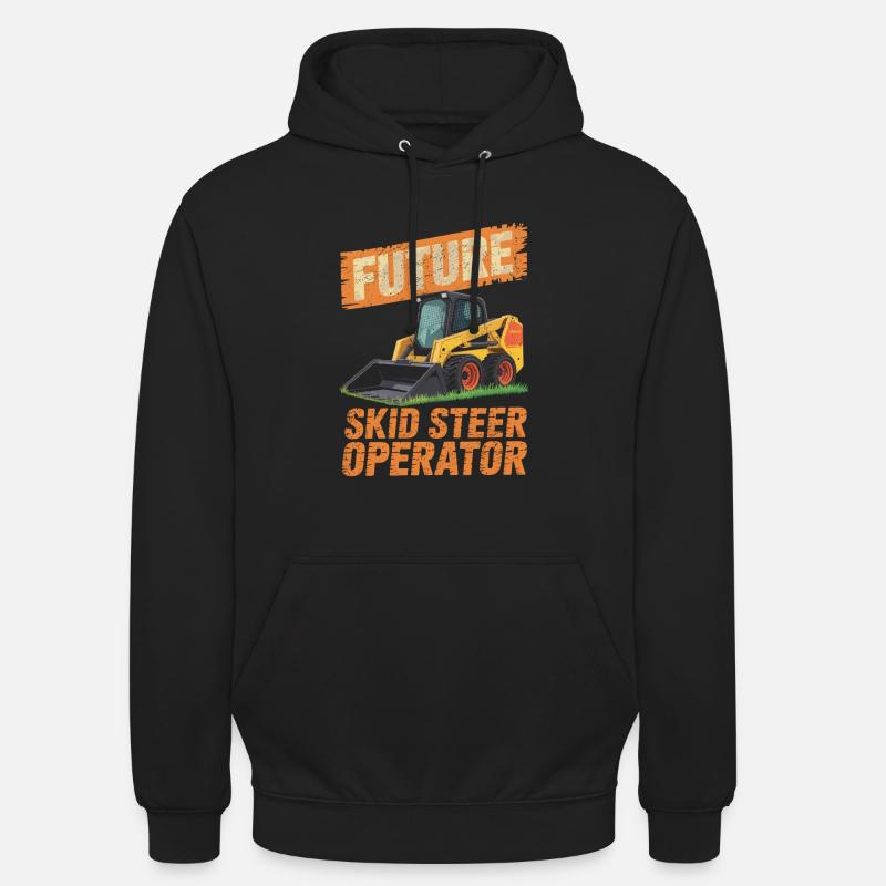 Opérateur de chargeuse compacte Chargeuse compacte - Sweat-shirt à capuche unisexe - noir