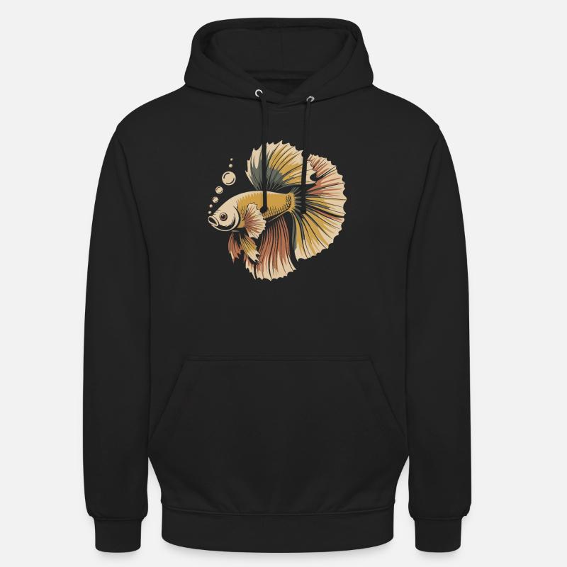 Betta Couleur Explosion Poisson - Sweat-shirt à capuche unisexe - noir