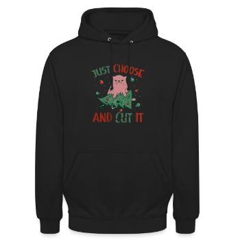 Weihnachtsbaum Züchter - Unisex Hoodie - Schwarz - Vorne - Alina (178cm) & Michal (187cm)
