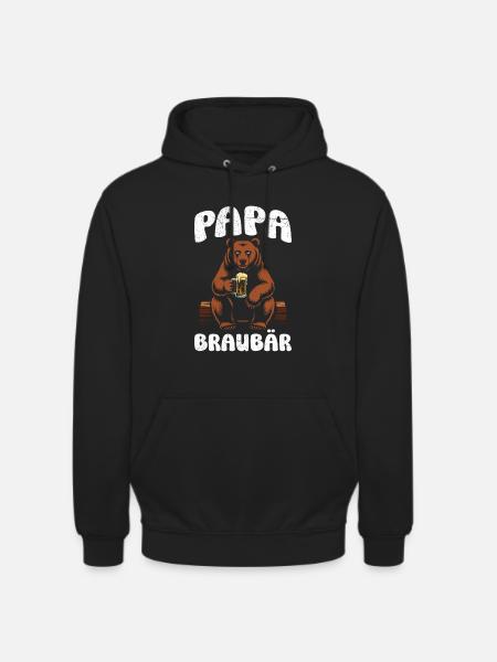 Dad-to-be PAPA BRAUBÄR Funny - Unisex Hoodie - black