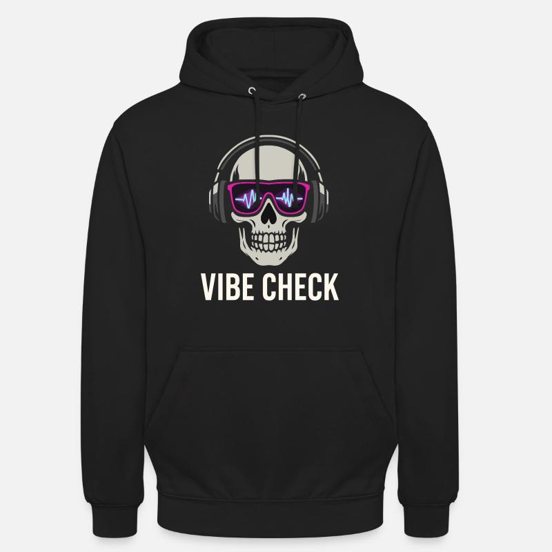 Crâne Neon Vibe Check – Skull Edition - Sweat-shirt à capuche unisexe - noir