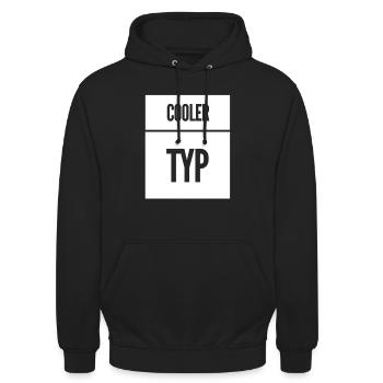 Cooler Typ Lustiger Spruch - Unisex Hoodie - Schwarz - Vorne - Alina (178cm) & Michal (187cm)