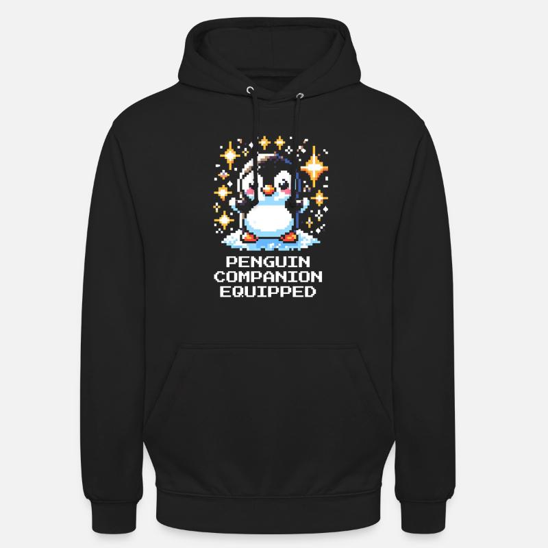 Compagnon pingouin | Compagnon de jeu mignon - Sweat-shirt à capuche unisexe - noir