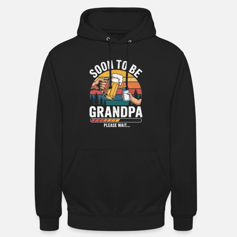 Werdender Opa loading zukünftiger Großvater - Unisex Hoodie - Schwarz