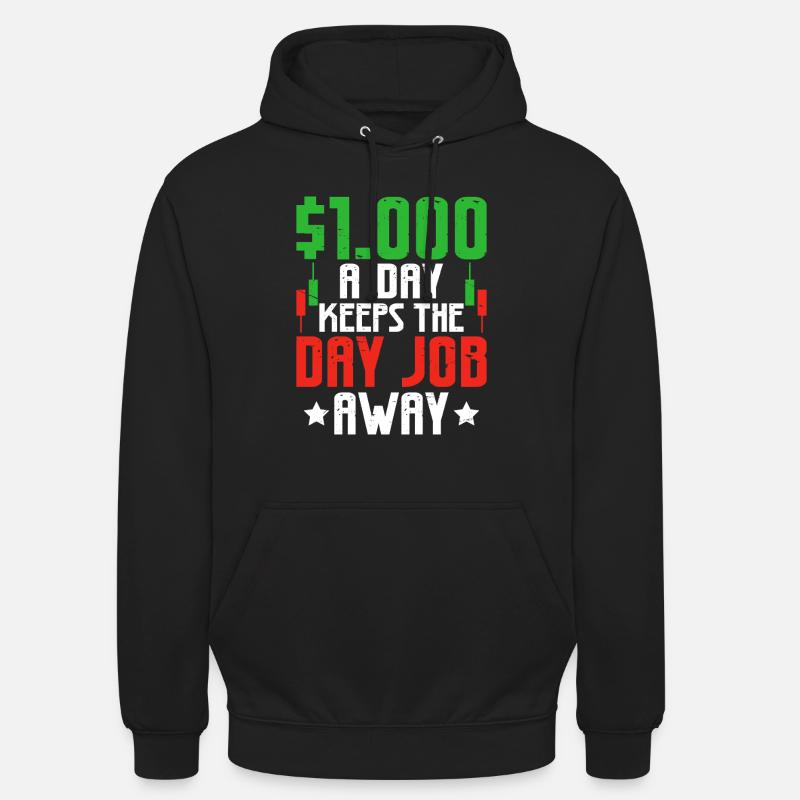 Trading Boursier Crypto Trader Boursier - Sweat-shirt à capuche unisexe - noir