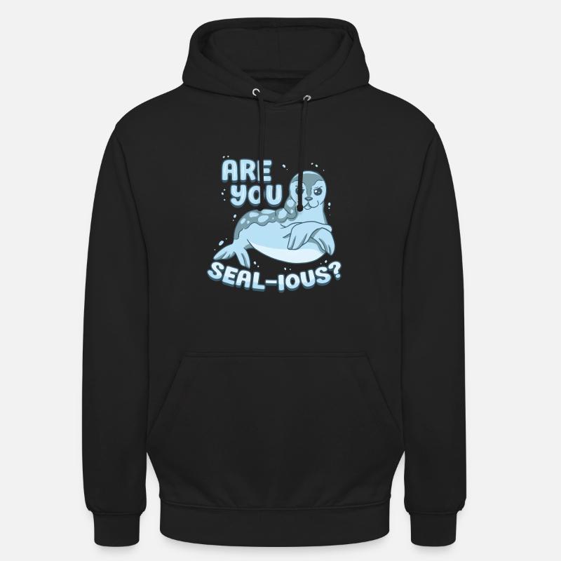 Phoques de la Groenpe Êtes-vous phoque ? - Sweat-shirt à capuche unisexe - noir