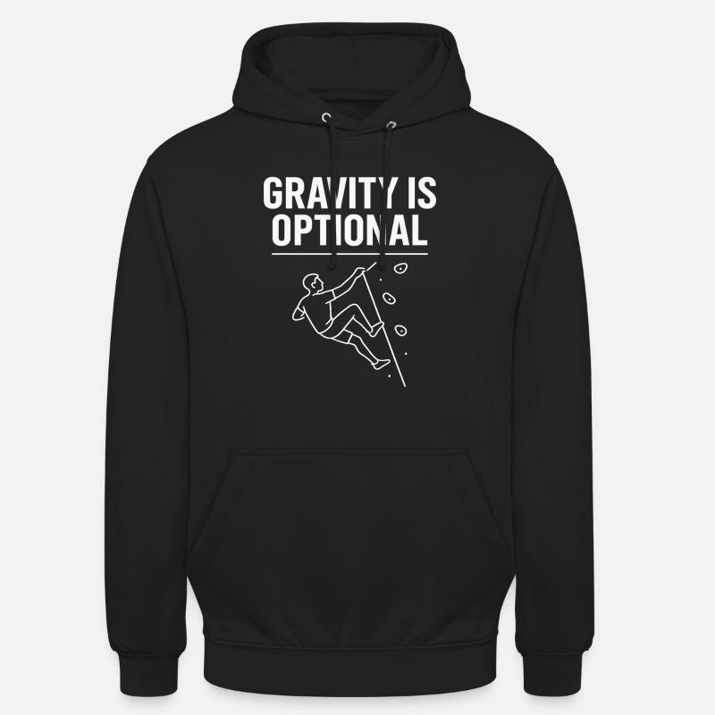 Gravity is optional climbing statement - Unisex Hoodie - black