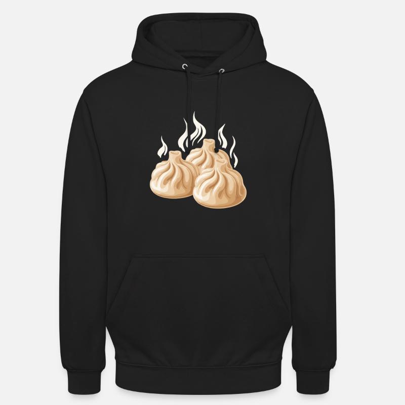 Dampfende Dumpling-Design - Unisex Hoodie - Schwarz