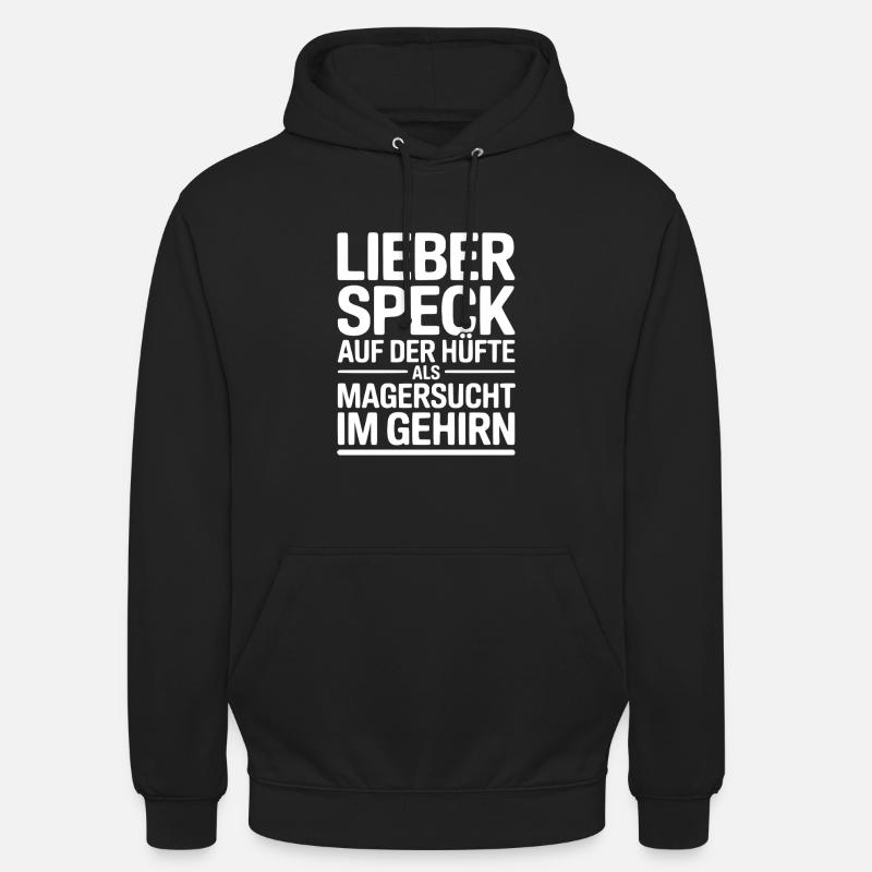 Cher bacon sur la hanche - Sweat-shirt à capuche unisexe - noir