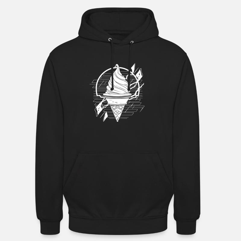 Dessin de glace douce - Sweat-shirt à capuche unisexe - noir