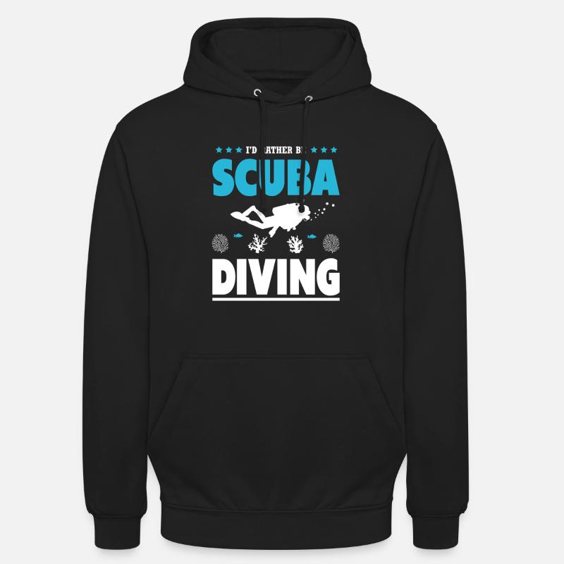 Drôle de design de plongeur - Sweat-shirt à capuche unisexe - noir