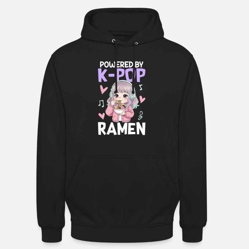 Propulsé par des ramen K-Pop - Sweat-shirt à capuche unisexe - noir