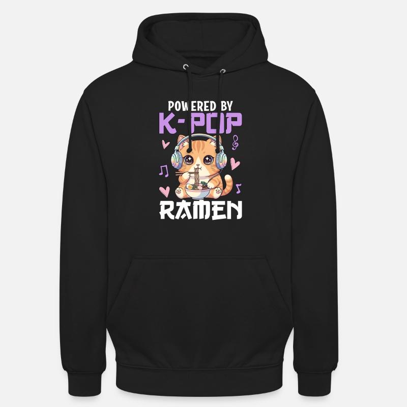 Powered By K-Pop Ramen - Unisex Hoodie - Schwarz