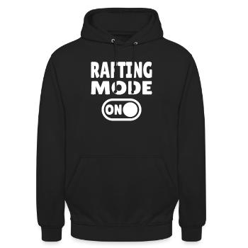 Mode rafting activé – Eaux vives en canot pneumatique - Sweat-shirt à capuche unisexe - noir - Devant - Alina (178cm) & Michal (187cm)
