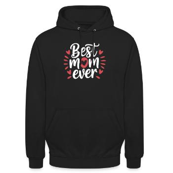 Die beste Mutter aller Zeiten - Unisex Hoodie - Schwarz - Vorne - Alina (178cm) & Michal (187cm)