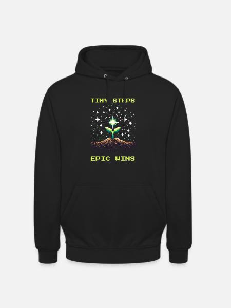 Petits pas, grands succès | Travail social - Sweat-shirt à capuche unisexe - noir