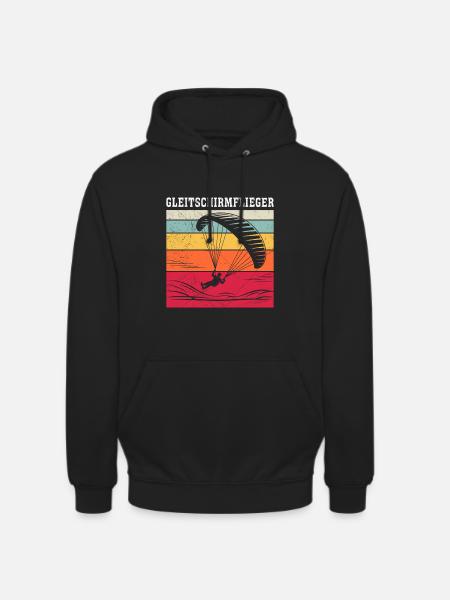 Paraglider GLEITSCHIRMFLIEGER LUSTIG - Unisex Hoodie - black