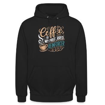 Coffee Is My Preferred Reinforcer - Unisex Hoodie - black - Front - Alina (178cm) & Michal (187cm)