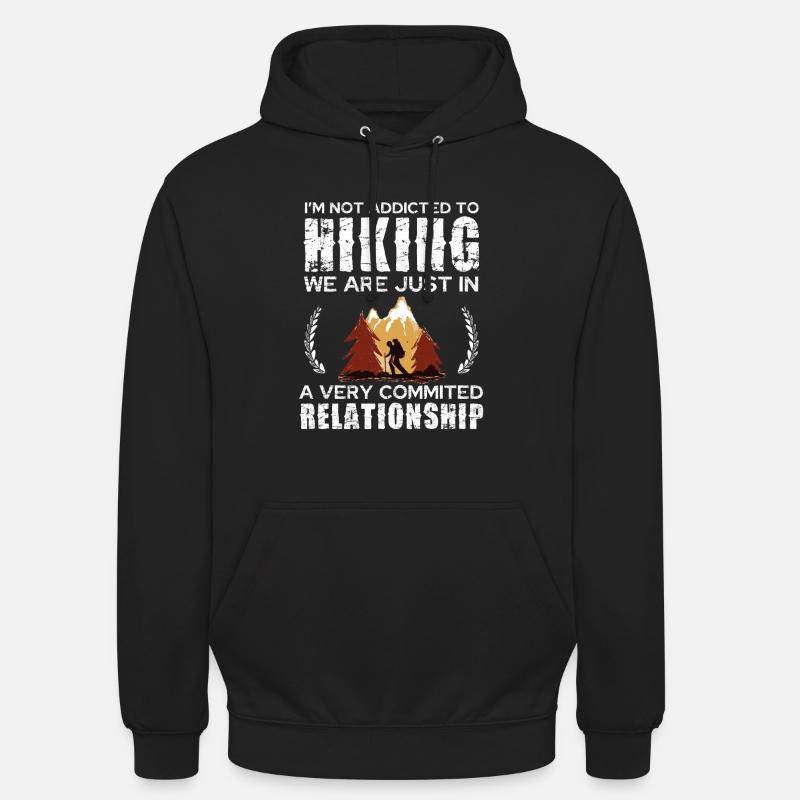 Hiking Commitment Tee Design - Unisex Hoodie - black