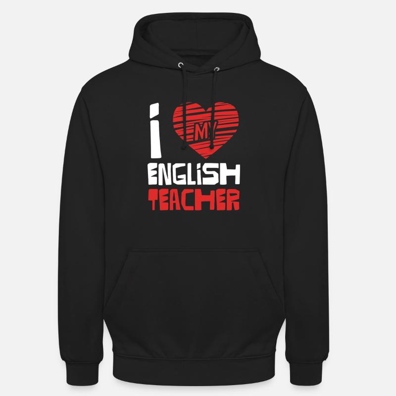 J’adore le professeur d’anglais - Sweat-shirt à capuche unisexe - noir