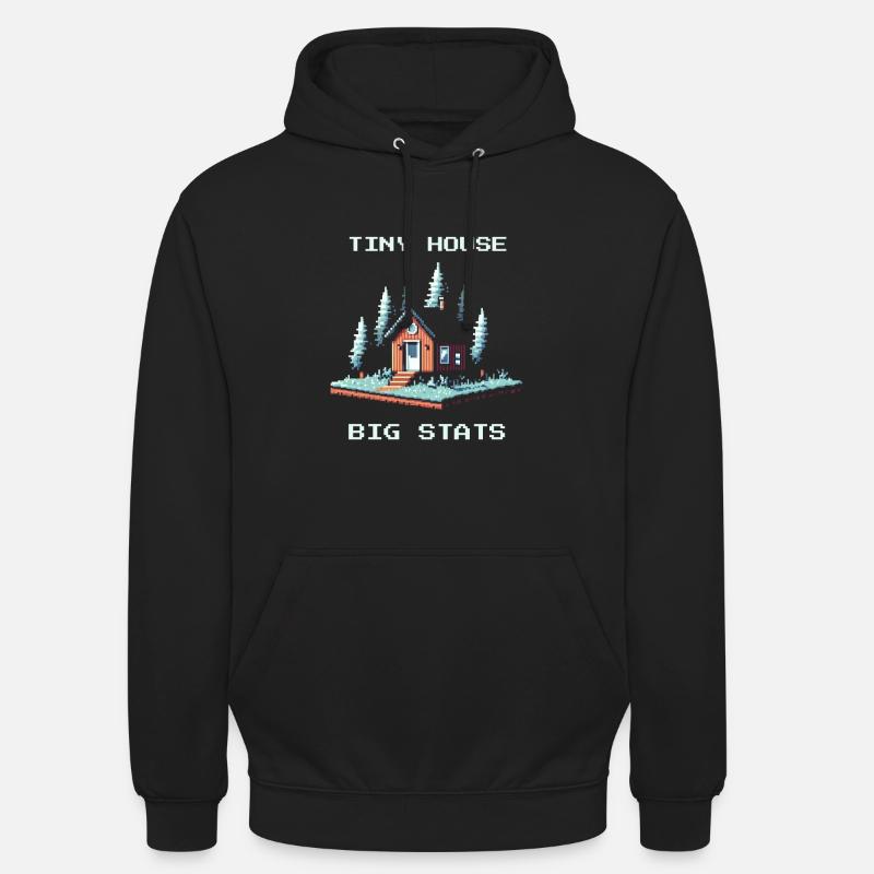 Tiny House, große Werte | Minimalismus - Unisex Hoodie - Schwarz