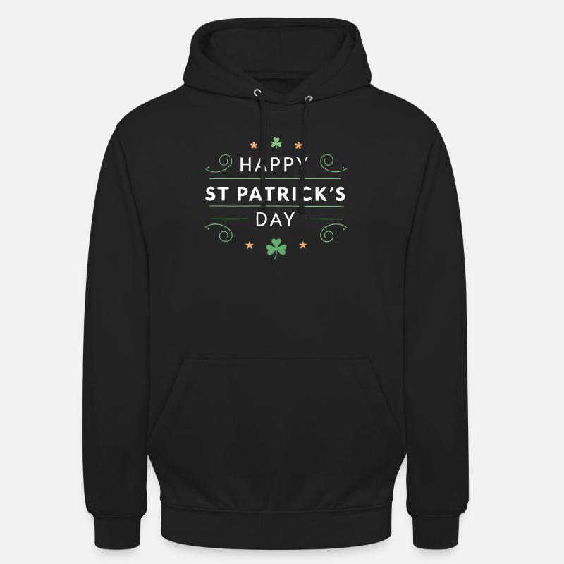 Saint Patrick Joie Vert Tee - Sweat-shirt à capuche unisexe - noir