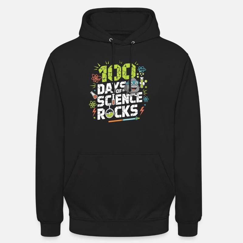100 Jours de Science Rock - Sweat-shirt à capuche unisexe - noir