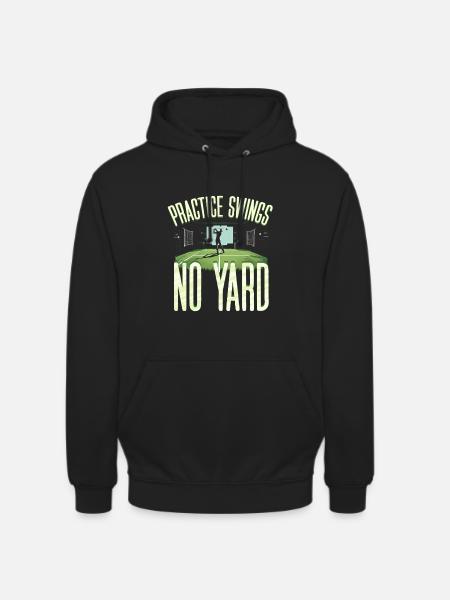 Golfsimulator Practice Swings No Yard - Unisex Hoodie - Schwarz