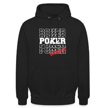 Poker Badass BLC - Unisex Hoodie - Schwarz - Vorne - Alina (178cm) & Michal (187cm)