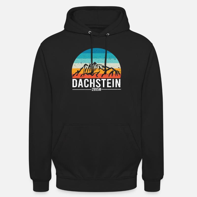 Dachstein Ramsau Austria Retro Sunset - Unisex Hoodie - black