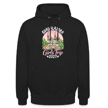 Guadalajara Girls Trip - Unisex Hoodie - Schwarz - Vorne - Alina (178cm) & Michal (187cm)