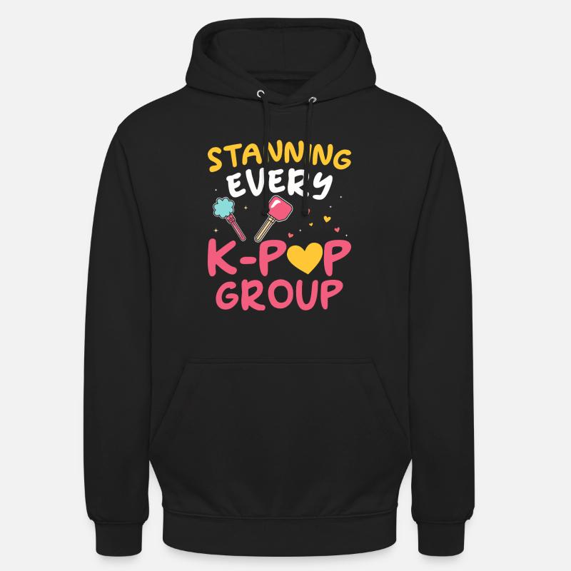 Stanning Jede K-pop-gruppe - Unisex Hoodie - Schwarz