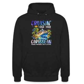 Cruisin Together Caribbean - Unisex Hoodie - Schwarz - Vorne - Alina (178cm) & Michal (187cm)